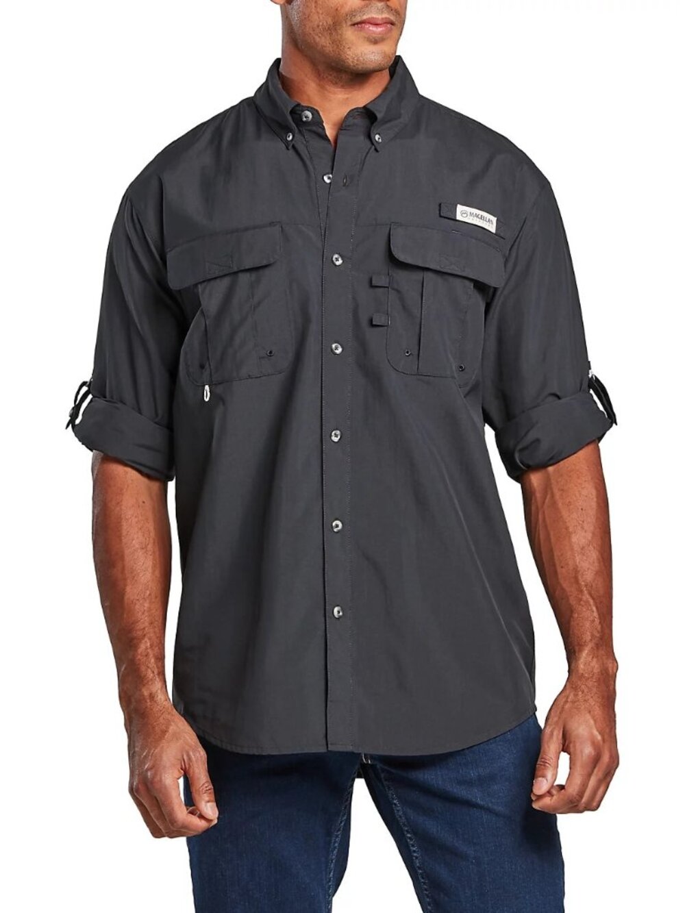 Magellan Fish Gear Men’s Blac Lightweight Long Sleeve Shirt Size XL Relaxed Fit